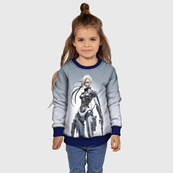 Свитшот детский Barbie - cyber warrior, цвет: 3D-синий — фото 2