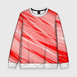 Детский свитшот Полосатый красно-белый