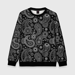 Детский свитшот Пейсли на черном
