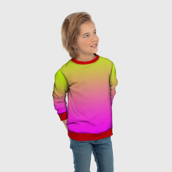 Свитшот детский Градиент яркий, цвет: 3D-красный — фото 2