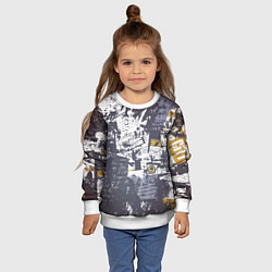 Свитшот детский Газетная страничка, цвет: 3D-белый — фото 2