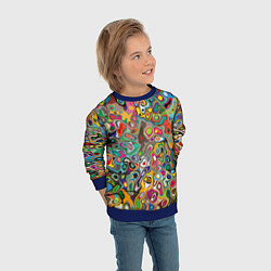 Свитшот детский Абстрактные пятна, цвет: 3D-синий — фото 2