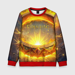 Детский свитшот Elden Ring лого и волшебное золотое кольцо