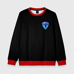 Свитшот детский Tesla logo neon, цвет: 3D-красный