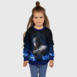 Свитшот детский Senua - Hellblade, цвет: 3D-синий — фото 2