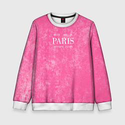 Свитшот детский Pink Paris, цвет: 3D-белый