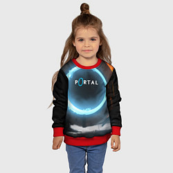 Свитшот детский Portal logo game, цвет: 3D-красный — фото 2