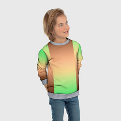 Свитшот детский Фисташковый комбинированный градиент, цвет: 3D-меланж — фото 2