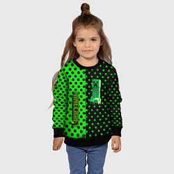 Свитшот детский Minecraft creeper pattern, цвет: 3D-черный — фото 2