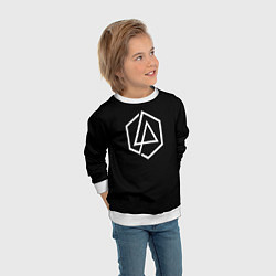 Свитшот детский Linkin park logo white, цвет: 3D-белый — фото 2