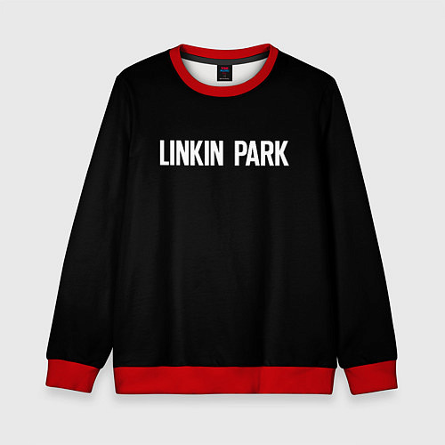 Детский свитшот Linkin park rock white / 3D-Красный – фото 1