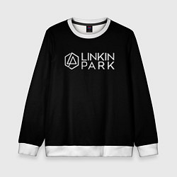 Свитшот детский Linkin parrk logo chester, цвет: 3D-белый