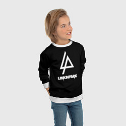 Свитшот детский Linkin park logo brend music, цвет: 3D-белый — фото 2