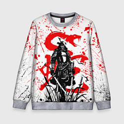 Свитшот детский Ghost of Tsushima and snake, цвет: 3D-меланж