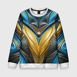 Детский свитшот Объемная футуристичная объемная текстура из кожи