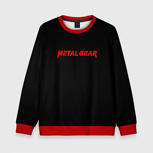 Детский свитшот Metal gear red logo / 3D-Красный – фото 1