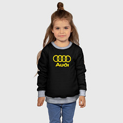 Свитшот детский Audi logo yellow, цвет: 3D-меланж — фото 2