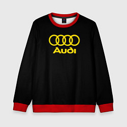 Свитшот детский Audi logo yellow, цвет: 3D-красный