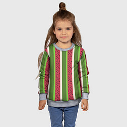 Свитшот детский Арбузный паттерн, цвет: 3D-меланж — фото 2