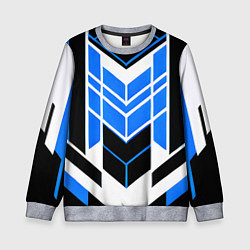 Детский свитшот Blue and black stripes on a white background
