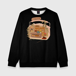 Свитшот детский Ведьмина служба доставки: Studio Ghibli, цвет: 3D-черный