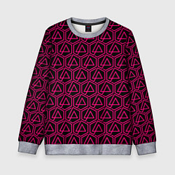 Свитшот детский Linkin park pink logo, цвет: 3D-меланж