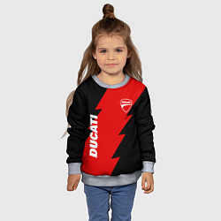Свитшот детский Ducati - logo, цвет: 3D-меланж — фото 2
