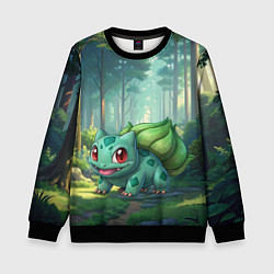 Свитшот детский Bulbasaur pokemon, цвет: 3D-черный