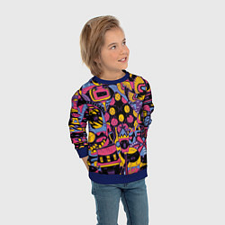 Свитшот детский О Париж, цвет: 3D-синий — фото 2