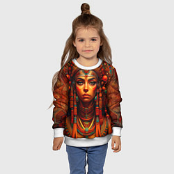 Свитшот детский Русская красавица в кокошнике, цвет: 3D-белый — фото 2