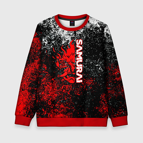 Детский свитшот Samurai брызги красок / 3D-Красный – фото 1