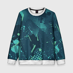 Свитшот детский Яркий абстрактный узор для спорта, цвет: 3D-белый