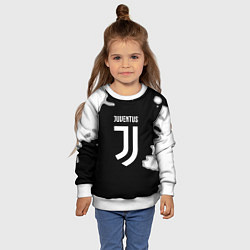 Свитшот детский Juventus fc краски, цвет: 3D-белый — фото 2