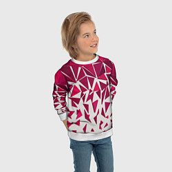 Свитшот детский Яркий абстрактный узор для спорта, цвет: 3D-белый — фото 2