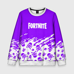 Свитшот детский Fortnite skull pattern, цвет: 3D-белый