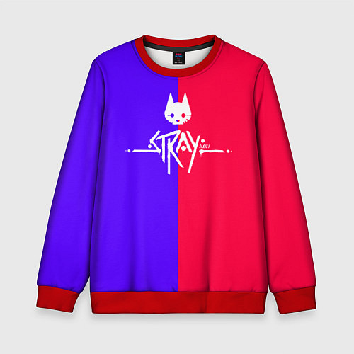 Детский свитшот Stray cat games / 3D-Красный – фото 1