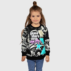 Свитшот детский GTA vice city grafiti, цвет: 3D-черный — фото 2