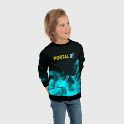 Свитшот детский Portal fire blue, цвет: 3D-черный — фото 2