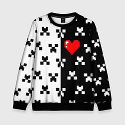 Свитшот детский Minecraft pattern love, цвет: 3D-черный