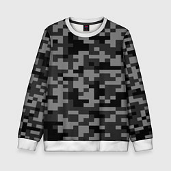 Детский свитшот Камуфляжные пиксели блэк