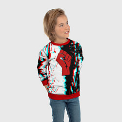 Свитшот детский СССР краска текстура, цвет: 3D-красный — фото 2