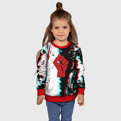 Свитшот детский СССР краска текстура, цвет: 3D-красный — фото 2