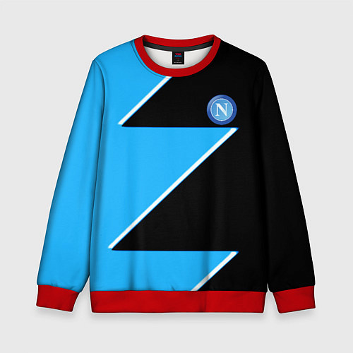 Детский свитшот Napoli fc geometry blue / 3D-Красный – фото 1