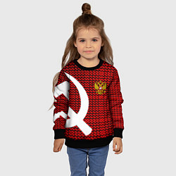Свитшот детский РФ стиль СССР, цвет: 3D-черный — фото 2