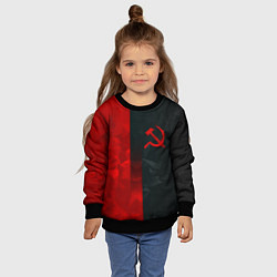 Свитшот детский СССР геометрия спорт символика, цвет: 3D-черный — фото 2