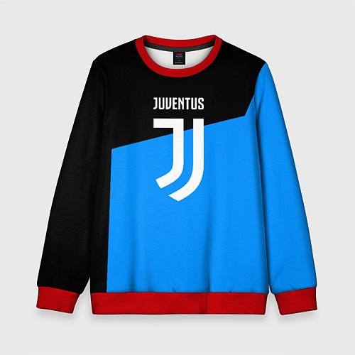 Детский свитшот Ювентус спорт геометрия / 3D-Красный – фото 1