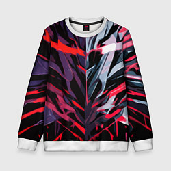 Детский свитшот Хаотичная чёрно-красная абстракция