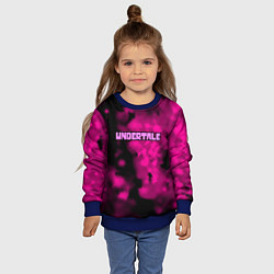Свитшот детский Undertale pink game, цвет: 3D-синий — фото 2