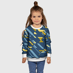 Свитшот детский Абстракция текстуры спортивной формы, цвет: 3D-белый — фото 2