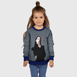 Свитшот детский Actress - Anya Taylor Joy, цвет: 3D-синий — фото 2